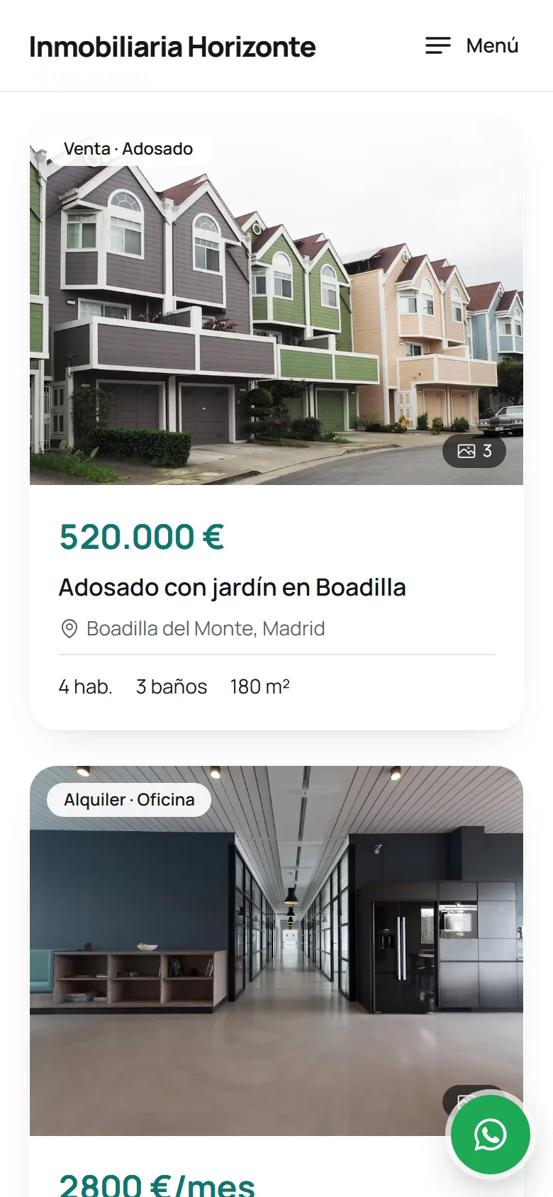Catálogo en el móvil